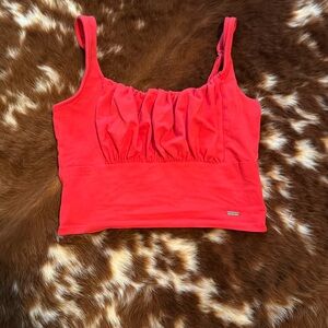 Hollister Red Ruched Tank